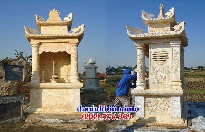 75 Mẫu củng kỳ đài thờ chung khu lăng mộ bằng đá vàng đẹp bán tại Hà Nội