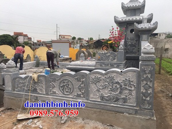 75 Mẫu lan can tường rào khu lăng mộ nghĩa trang gia đình bằng đá đẹp bán tại Hà Nội