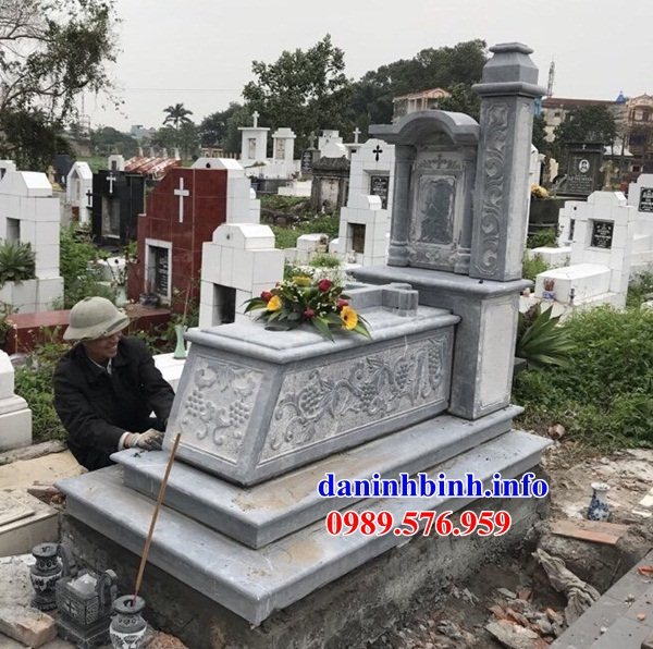 87 Mẫu mộ công giáo đạo thiên chúa bằng đá chạm khắc hoa văn đẹp tại Ninh Thuận