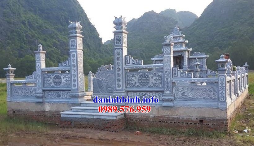 92 Mẫu khu lăng mộ nghĩa trang gia đình dòng họ bằng đá xanh Thanh Hóa đẹp tại Phú Thọ