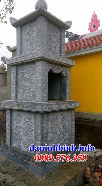 Mẫu mộ tháp bằng đá xanh tự nhiên nguyên khối đẹp bán tại bình định