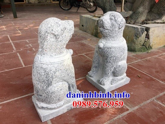 Mẫu tượng chó đá cảnh canh cổng phong thủy đẹp bán tại cà mau