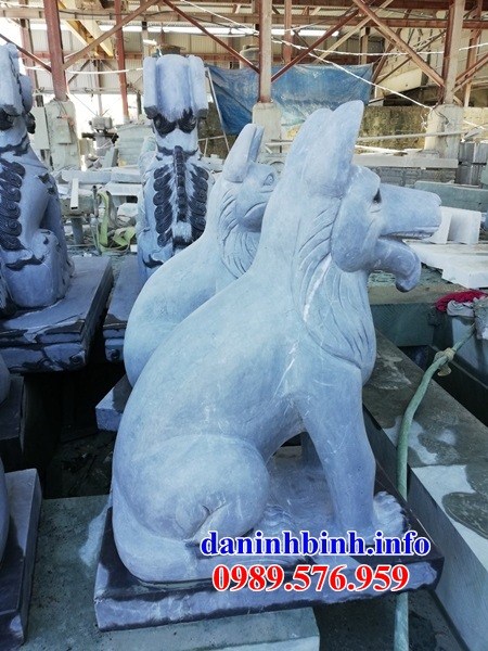 25 Mẫu chó phong thủy trấn trạch yểm đình đền chùa miếu bằng đá ninh bình đẹp bán nhiều nhất