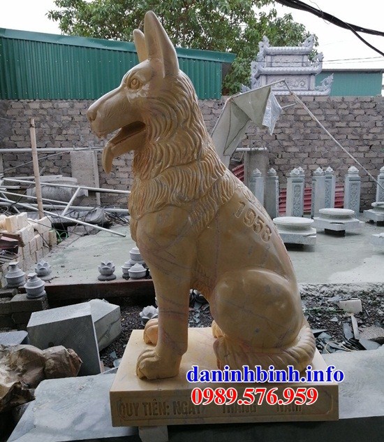 25 Mẫu chó phong thủy trấn trạch yểm đình đền chùa miếu bằng đá vàng đẹp bán nhiều nhất