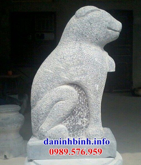 28 Mẫu chó canh cổng đình đền chùa miếu bằng đá tự nhiên nguyên khối đẹp