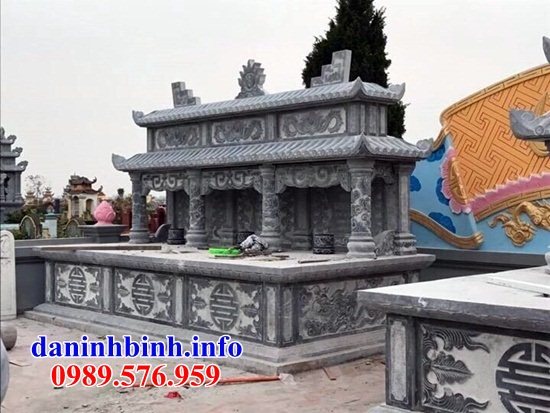 28 Mẫu mộ đôi ông bà bốn ngôi liền nhau bằng đá đẹp có mái che