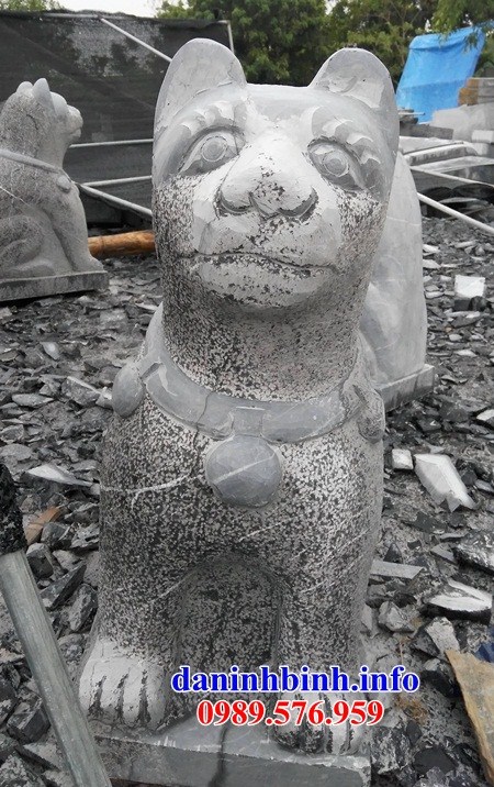 79 Mẫu chó phong thủy đình đền chùa miếu bằng đá đẹp kích thước phong thủy