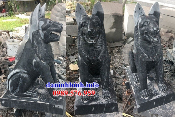 Mẫu chó canh cổng đình đền chùa miếu bằng đá đẹp bán tại bình phước