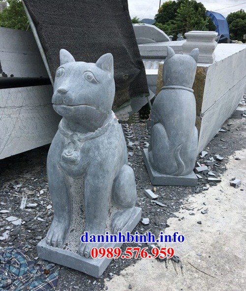 Mẫu chó canh cổng đình đền chùa miếu bằng đá đẹp bán tại bình định