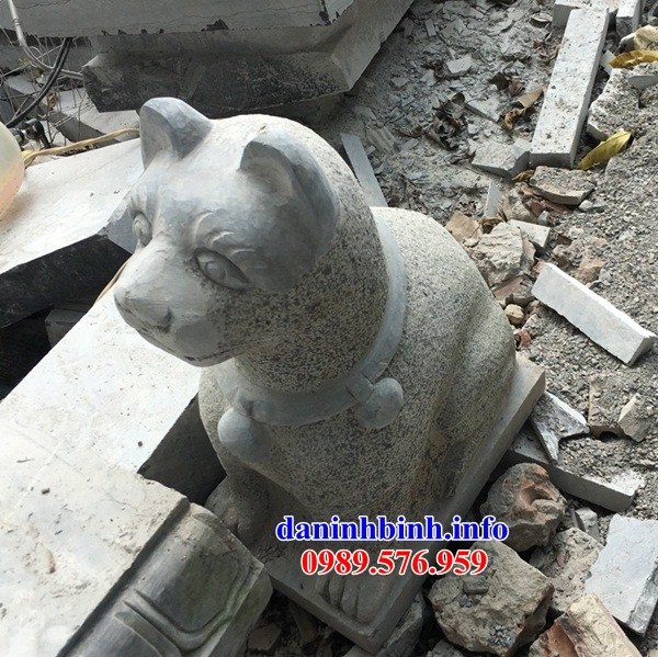 Mẫu chó canh cổng đình đền chùa miếu bằng đá đẹp bán tại cao bằng