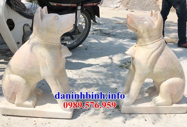 Mẫu chó canh cổng đình đền chùa miếu bằng đá đẹp bán tại cà mau