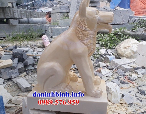 Mẫu chó canh cổng đình đền chùa miếu bằng đá đẹp bán tại hà giang