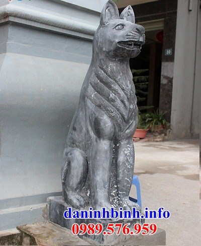 Mẫu chó canh cổng đình đền chùa miếu bằng đá đẹp bán tại hòa bình