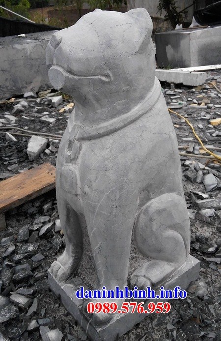 Mẫu chó canh cổng đình đền chùa miếu bằng đá đẹp bán tại hưng yên