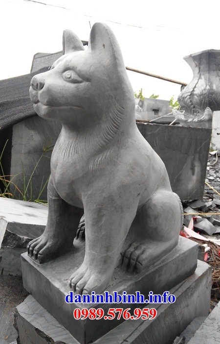 Mẫu chó canh cổng đình đền chùa miếu bằng đá đẹp bán tại hải phòng