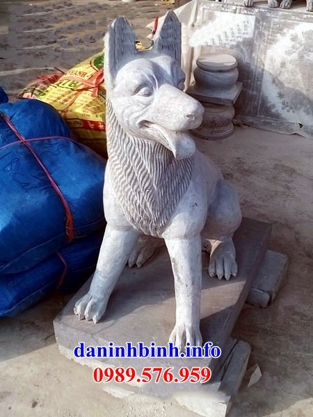 Mẫu chó canh cổng đình đền chùa miếu bằng đá đẹp bán tại long an