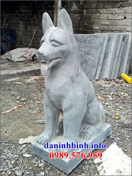 Mẫu chó canh cổng đình đền chùa miếu bằng đá đẹp bán tại lâm đồng đà lạt