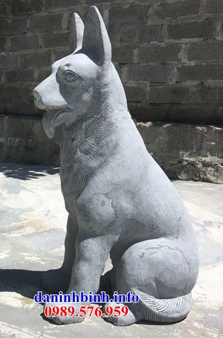Mẫu chó canh cổng đình đền chùa miếu bằng đá đẹp bán tại phú yên