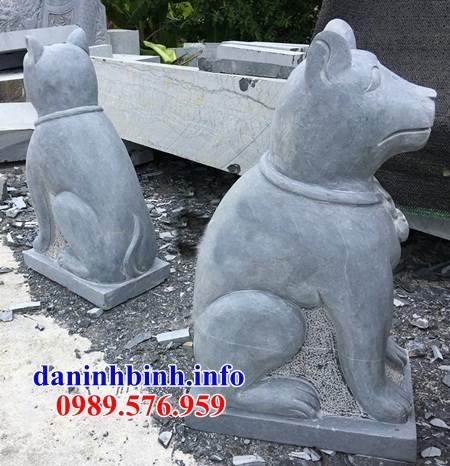 Mẫu chó canh cổng đình đền chùa miếu bằng đá đẹp bán tại quảng ngãi
