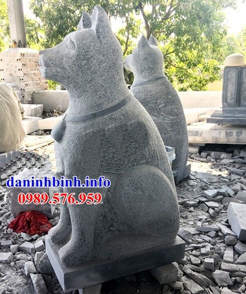 Mẫu chó canh cổng đình đền chùa miếu bằng đá đẹp bán tại tiền giang