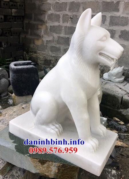 Mẫu chó canh cổng đình đền chùa miếu bằng đá đẹp bán tại trà vinh