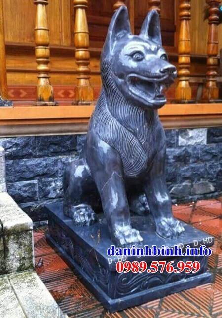 Mẫu chó canh cổng đình đền chùa miếu bằng đá đẹp bán tại tuyên quang