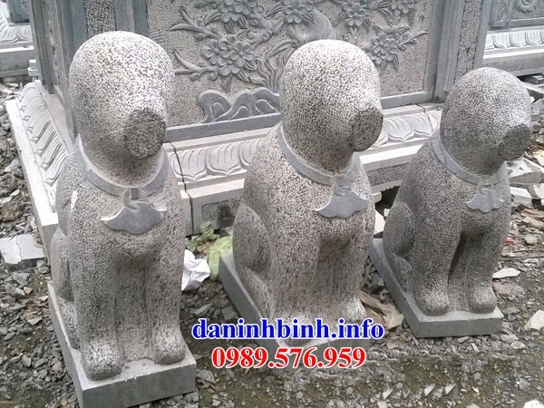 Mẫu chó canh cổng đình đền chùa miếu bằng đá đẹp bán tại điện biên