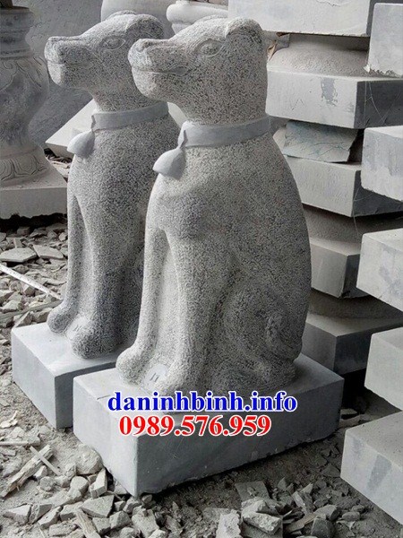 Mẫu chó canh cổng đình đền chùa miếu bằng đá đẹp bán tại đà nẵng