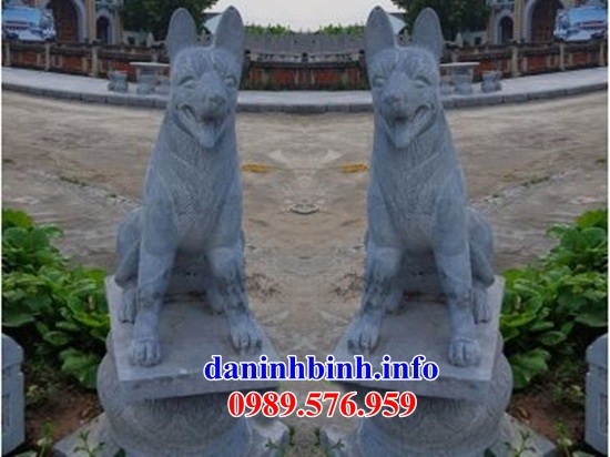 Mẫu chó canh cổng đình đền chùa miếu bằng đá đẹp bán tại đắk nông
