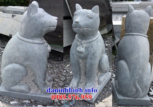 Mẫu chó canh cổng đình đền chùa miếu nhà thờ họ từ đường bằng đá đẹp