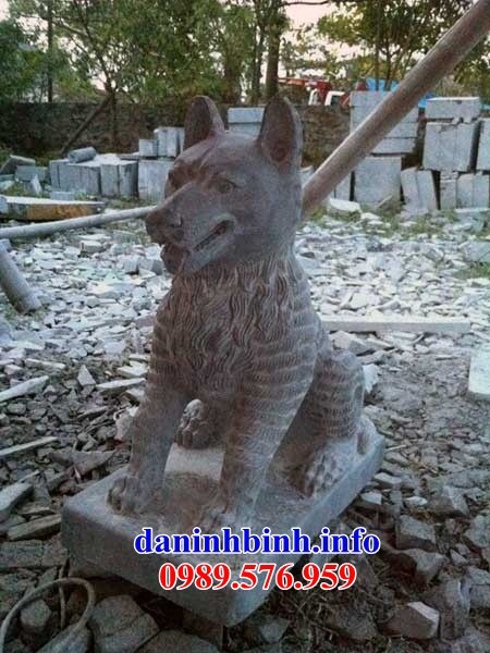 Mẫu chó phong thủy nhà thờ họ từ đường đình đền chùa miếu bằng đá thanh hóa đẹp