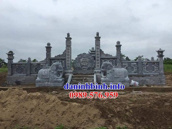 Mẫu cuốn thư nghĩa trang gia đình bằng đá xanh đẹp giá rẻ