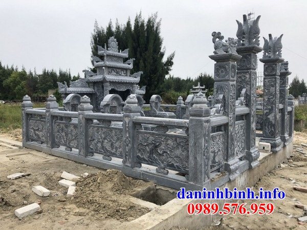 Mẫu lan can nghĩa trang gia đình bằng đá xanh đẹp giá rẻ