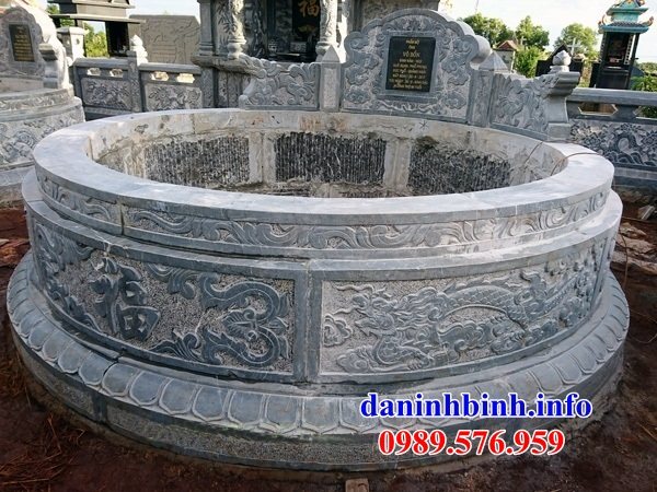 Mẫu mộ tròn bằng đá xanh thanh hóa đẹp bán tại bình định