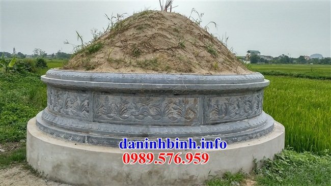 Mẫu mộ tròn bằng đá xanh thanh hóa đẹp bán tại ninh thuận