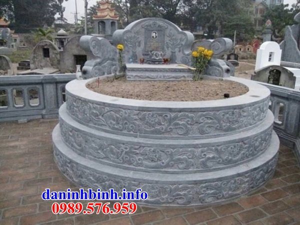 Mẫu mộ tròn bằng đá xanh thanh hóa đẹp bán tại quảng bình