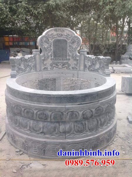 Mẫu mộ tròn bằng đá xanh thanh hóa đẹp bán tại thái bình