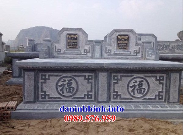 Mẫu mộ đôi bằng đá xanh đẹp nhất hiện nay bán tại ninh bình