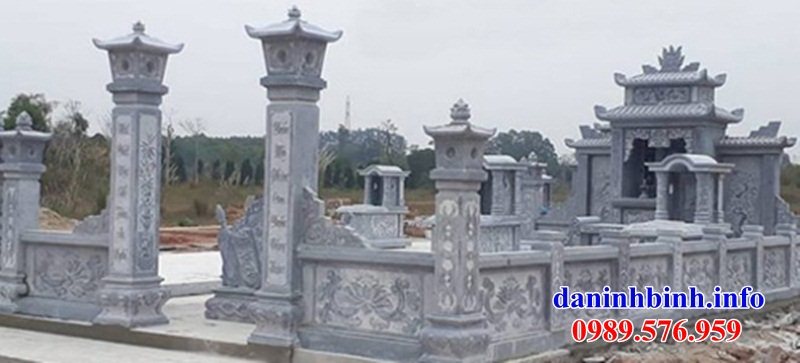 Mẫu nghĩa trang dòng họ bằng đá ninh bình đẹp thiết kế hiện đại