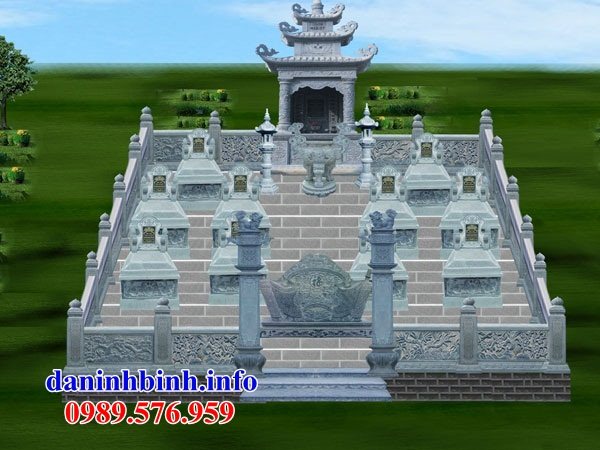 Mẫu nghĩa trang gia đình bằng đá xanh đẹp giá rẻ thiết kế hiện đại