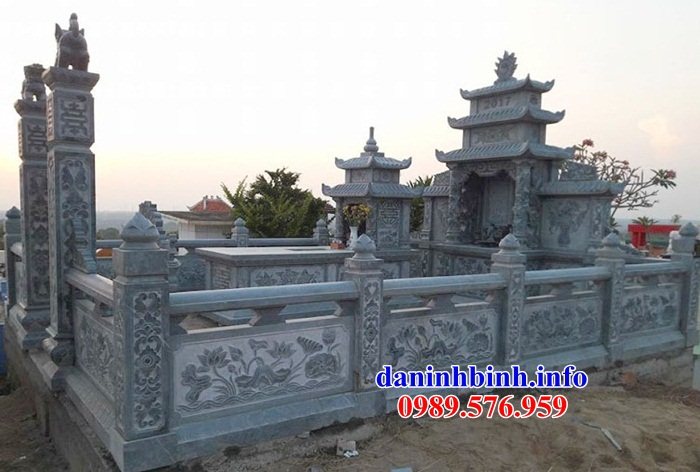 tường bao Nghĩa trang gia đình bằng đá ninh bình đẹp