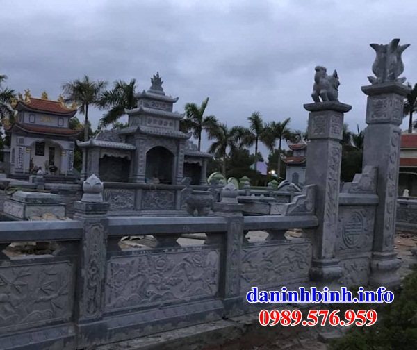 tường bao Nghĩa trang gia đình dòng họ bằng đá đẹp nhất việt nam