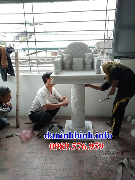 9 Mẫu bàn thờ bằng đá trắng đẹp nhất thiết kế hiện đại