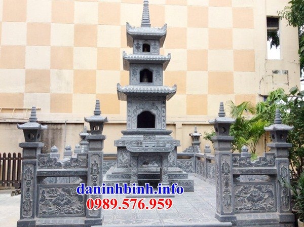 Hình ảnh thiết kế mộ tháp phật giáo bằng đá tại Tiền Giang