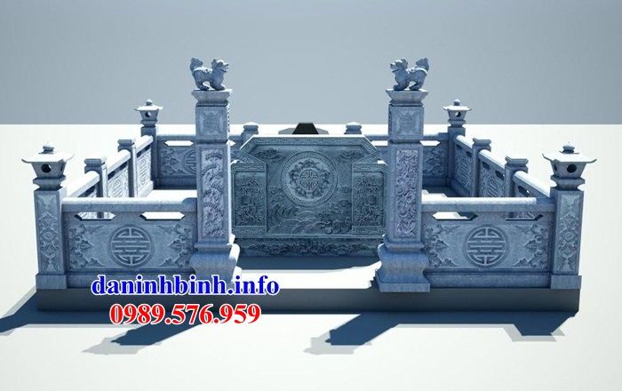 Mẫu hình ảnh thiết kế khu lăng mộ nghĩa trang gia đình dòng họ bằng đá bán tại Nam Định