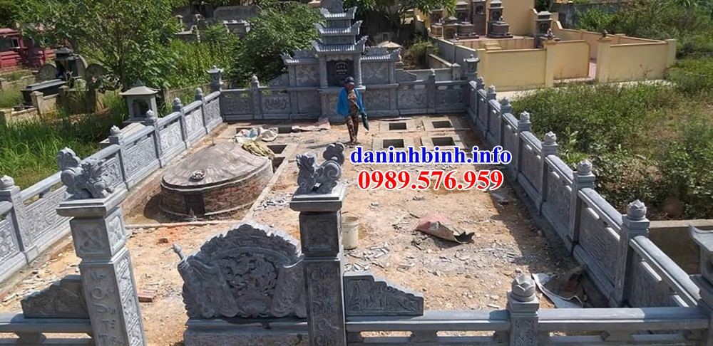 Mẫu khu lăng mộ nghĩa trang gia đình dòng họ bằng đá tại Hưng Yên