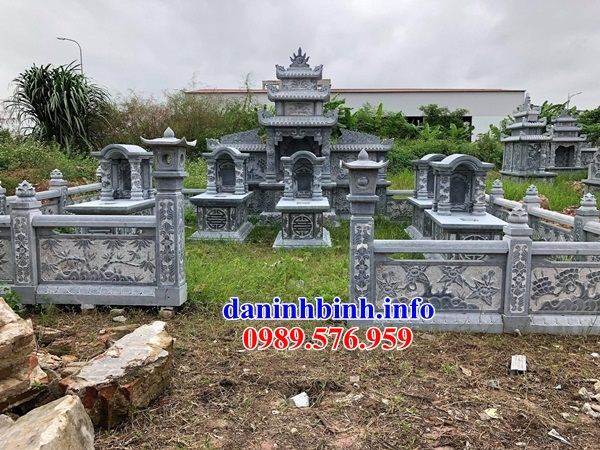 Mẫu khu lăng mộ nghĩa trang gia đình dòng họ bằng đá xanh Thanh Hóa tại Hưng Yên