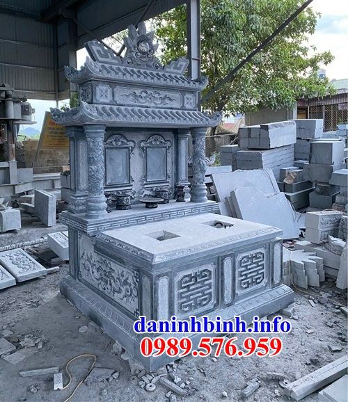 Mẫu mộ đôi bằng đá mỹ nghệ tại Quảng Nam
