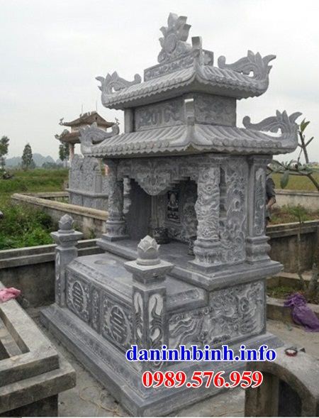 Mẫu mộ đôi bằng đá xanh Thanh Hóa tại Cao Bằng