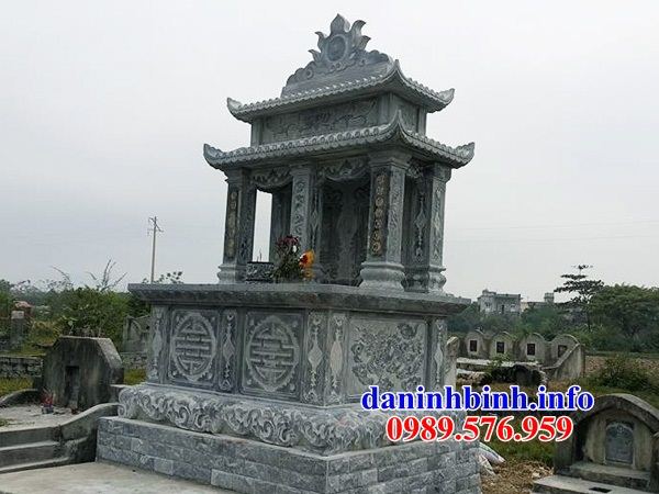Mẫu mộ đôi gia đình bằng đá xanh Thanh Hóa tại Đắk Lắk
